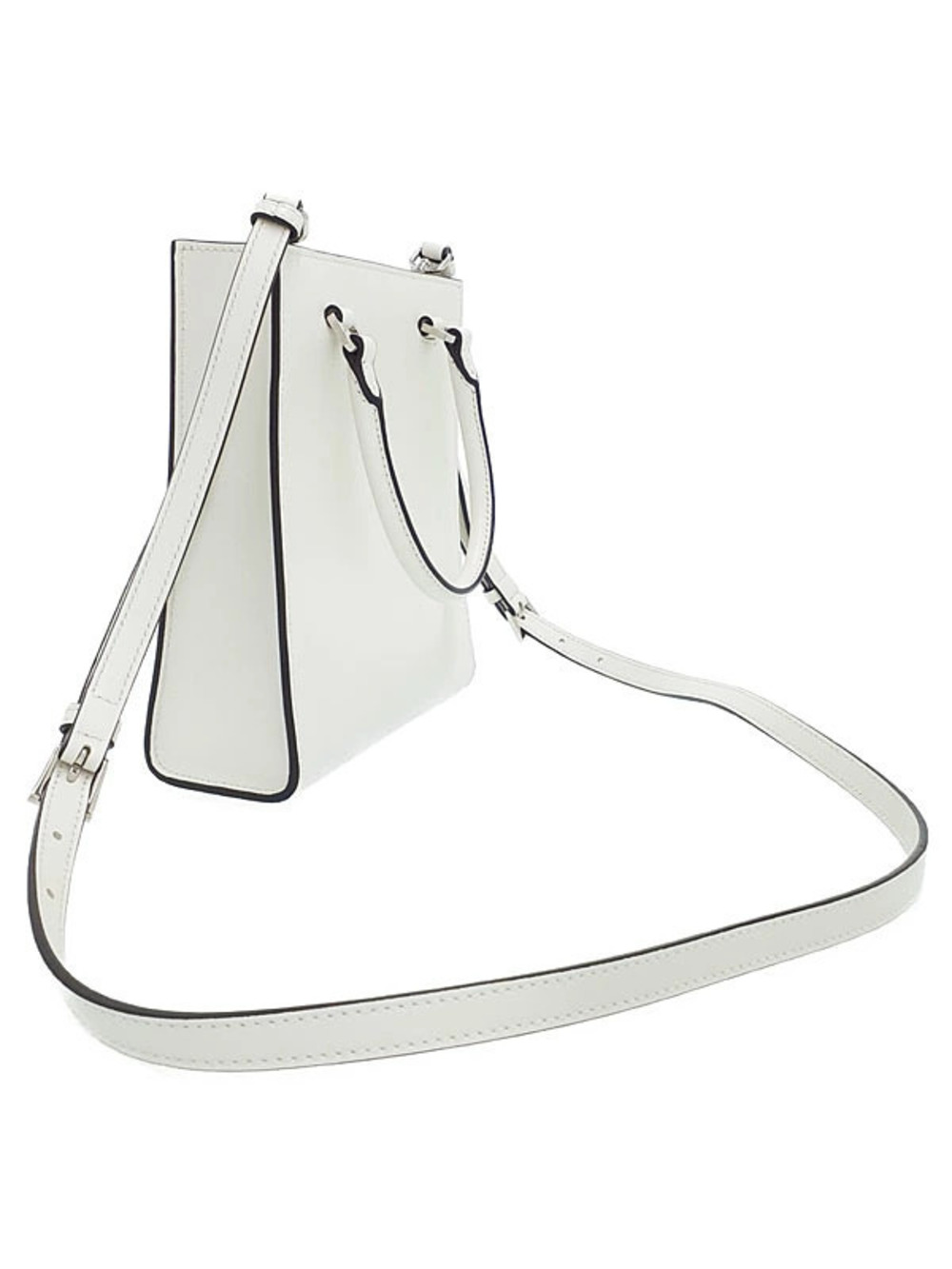 Prada White embossed Tote Spazzolato Leather